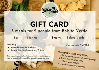 Bolsita Verde Meal kit gift voucher